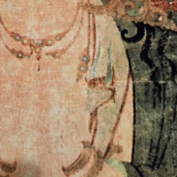 Vivienne Tam Vintage 90s Cotton Velvet Buddha Asian Midi Skirt - Picture 7 of 14